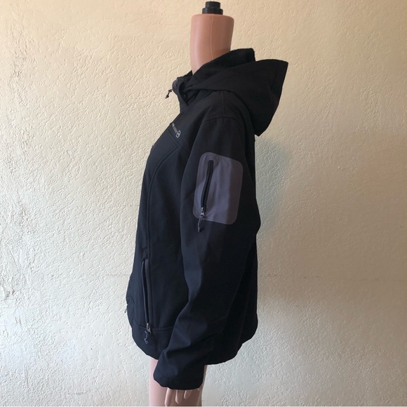 Free Country Black Hiking Outdoors Jacket Coat Inner Faux Fur Women’s Size XL - Picture 3 of 16